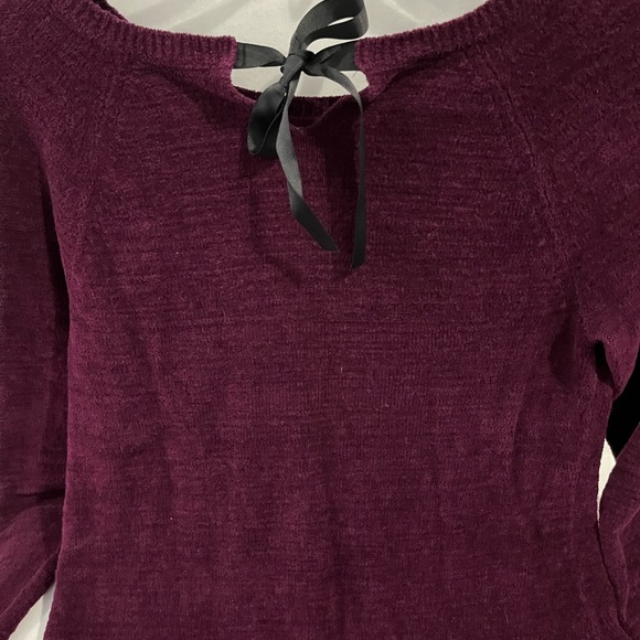 Talbots Women’s Crewneck Chenille Purple Sweater Size M - Picture 3 of 6